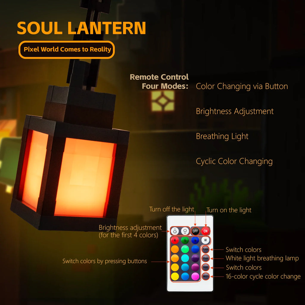 PixelGlow™ RGB Lantern — 16 Color Gaming & Bedroom Atmosphere Light