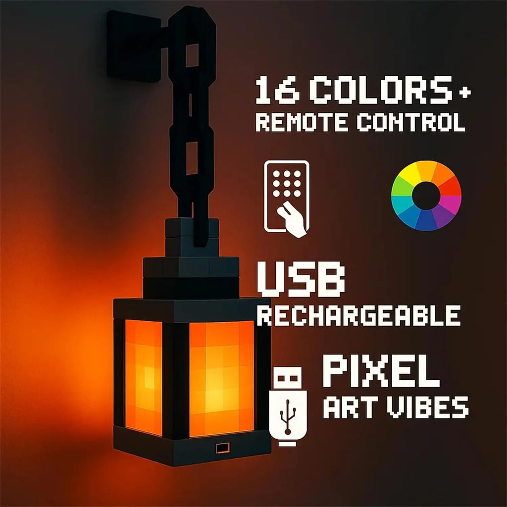 PixelGlow™ RGB Lantern — 16 Color Gaming & Bedroom Atmosphere Light