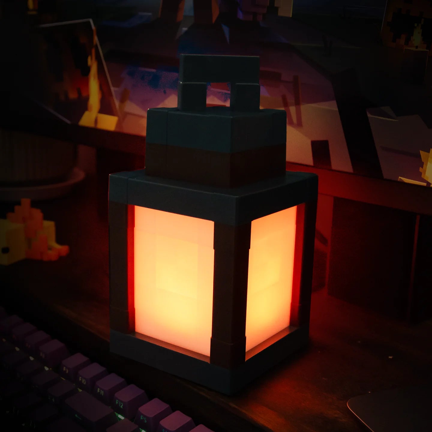 PixelGlow™ RGB Lantern — 16 Color Gaming & Bedroom Atmosphere Light
